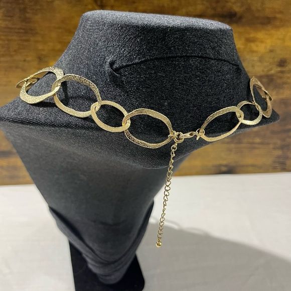 Long Goldtone Link Necklace w/ Earrings - Picture 10 of 13